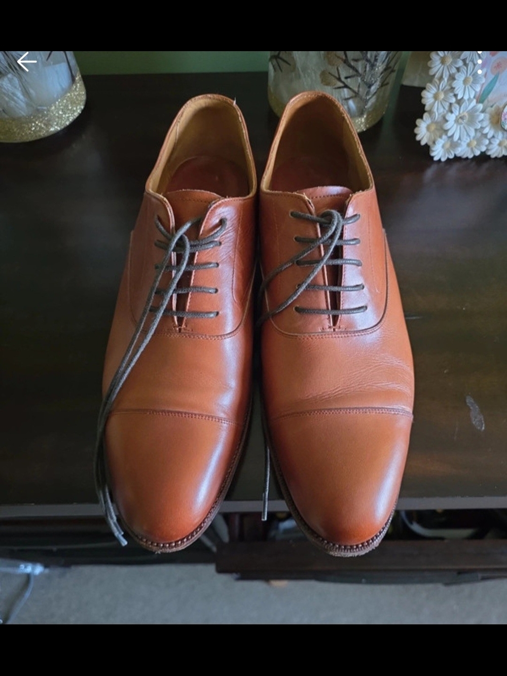 Men's Meermin Cap-Toe Leather Dress Shoes - Tan